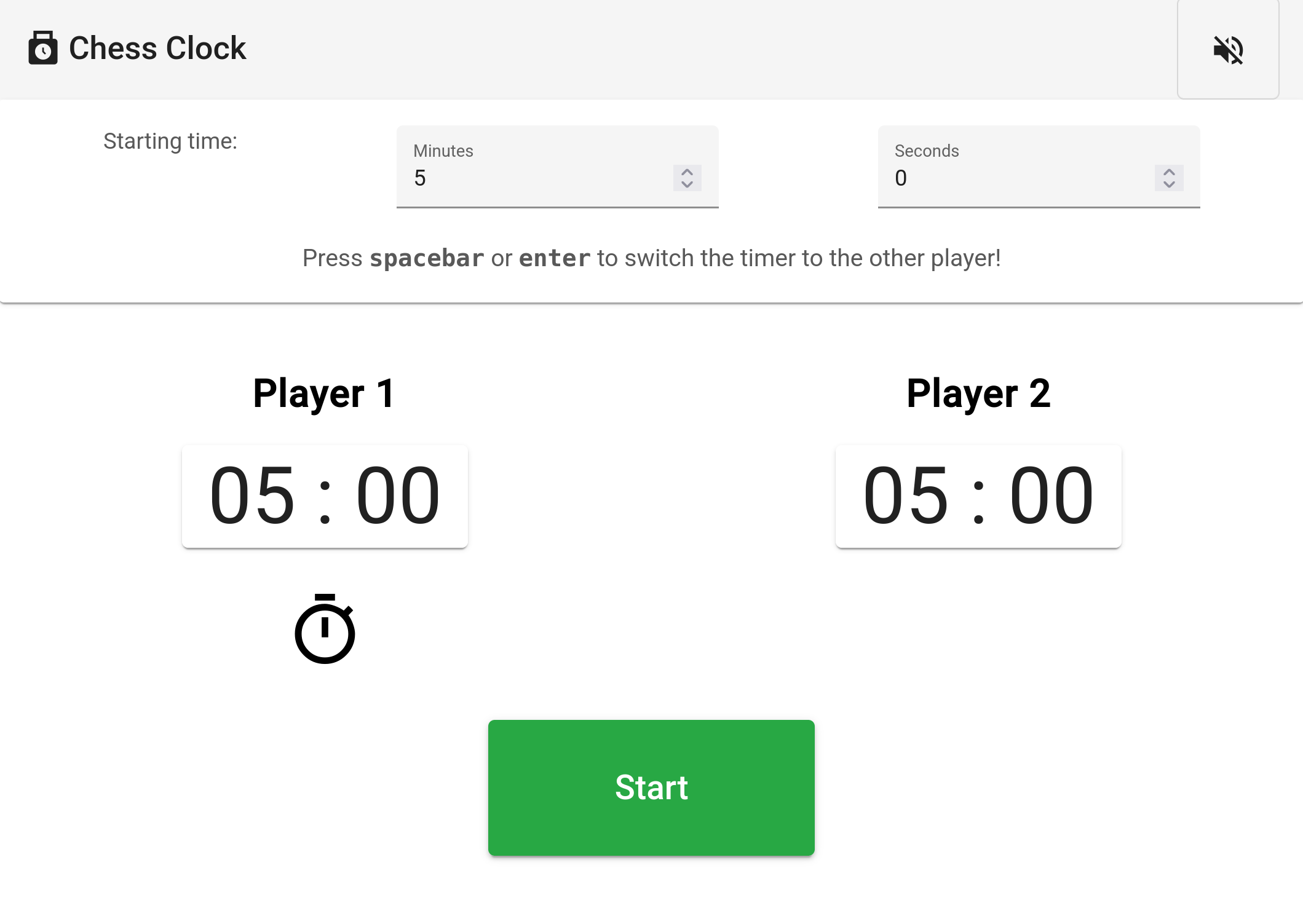 Screenshot of Chess Clock