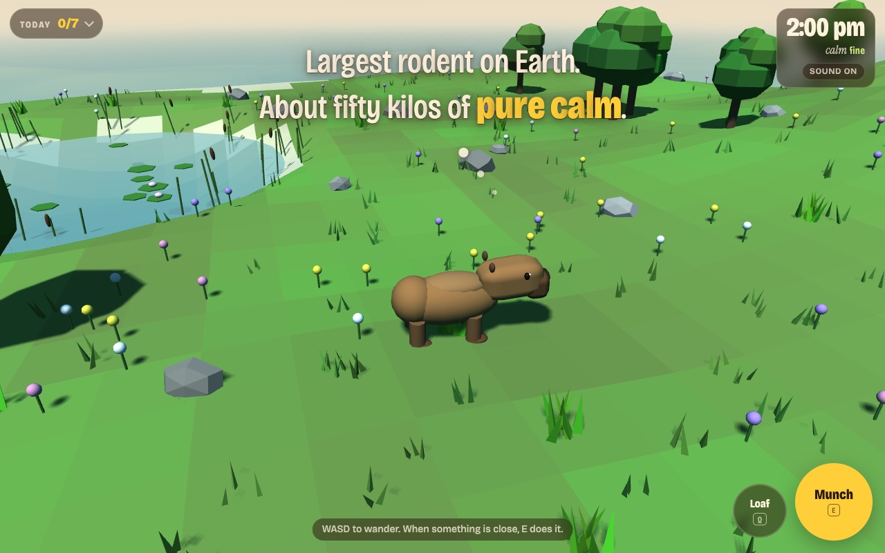 Screenshot of Capybara Afternoon